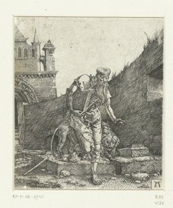 Pyhä Hieronymus kirkon pihalla tekijältä Albrecht Altdorfer