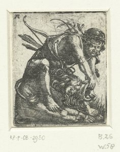 Hercules tappaa Nemean leijonan tekijältä Albrecht Altdorfer