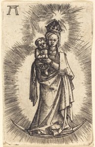 Madonna ja lapsi seisovat puolikuun kanssa tekijältä Albrecht Altdorfer