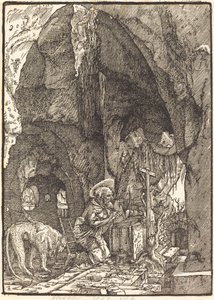 Pyhä Hieronymus luolassa tekijältä Albrecht Altdorfer