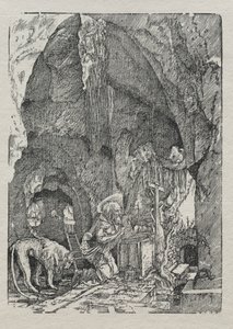 St. Jerome in the Cave, n. 1513-15. tekijältä Albrecht Altdorfer