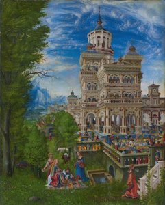 Susanna kylvyssä ja vanhimpien kivittäminen tekijältä Albrecht Altdorfer