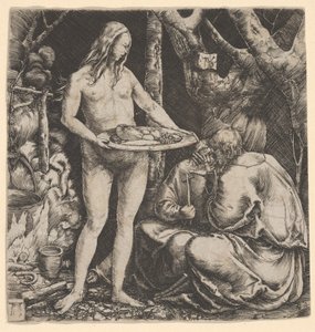 Kahden erakkon kiusaus tekijältä Albrecht Altdorfer