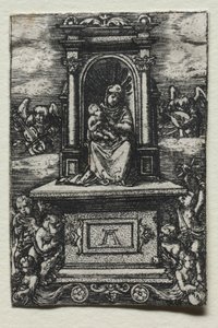 Ratisbonin kaunis neitsyt alttarilla, pian vuoden 1520 jälkeen. tekijältä Albrecht Altdorfer