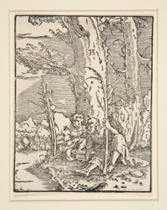 Jeesus-lapsi Pyhän Kristoferin kanssa sarjasta The Fall and Redemption of Man tekijältä Albrecht Altdorfer