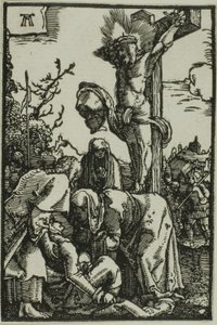 Ristiinnaulitseminen, kirjasta The Fall and Redemption of Man tekijältä Albrecht Altdorfer
