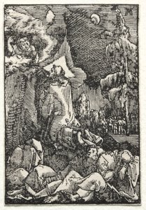 Ihmisen lankeemus ja lunastus: Chirst Öljymäellä tekijältä Albrecht Altdorfer