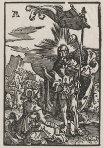 Ihmisen lankeemus ja lunastus: Kristus ilmestyy Pyhälle Maria Magdalenalle tekijältä Albrecht Altdorfer