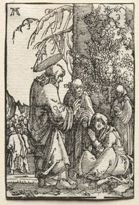 Ihmisen lankeemus ja lunastus: Kristus jättää äitinsä ennen kärsimystä, n. 1515. tekijältä Albrecht Altdorfer