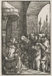 Ihmisen lankeemus ja lunastus: Kristus Pilatuksen edessä, n. 1515. tekijältä Albrecht Altdorfer