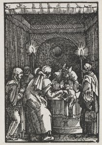 Ihmisen lankeemus ja lunastus: Ylipapin hylkäämä Joachimin uhri, n. 1515. tekijältä Albrecht Altdorfer