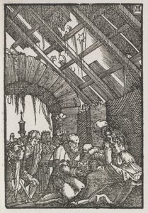 Ihmisen lankeemus ja lunastus: The Adoration of the Magi, n. 1515. tekijältä Albrecht Altdorfer