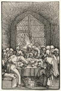 Ihmisen lankeemus ja lunastus: Viimeinen ehtoollinen, n. 1515. tekijältä Albrecht Altdorfer