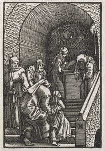 Ihmisen lankeemus ja lunastus: Neitsyen esittely temppelissä, 1515. tekijältä Albrecht Altdorfer