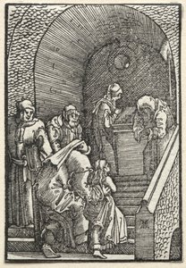 Ihmisen lankeemus ja lunastus: Neitsyen esittely temppelissä, 1515. tekijältä Albrecht Altdorfer