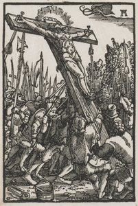 Ihmisen lankeemus ja lunastus: Ristin nostaminen, n. 1515. tekijältä Albrecht Altdorfer