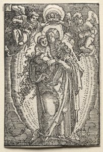 Ihmisen lankeemus ja lunastus: Neitsyt taivaan kuningattarena, n. 1515. tekijältä Albrecht Altdorfer