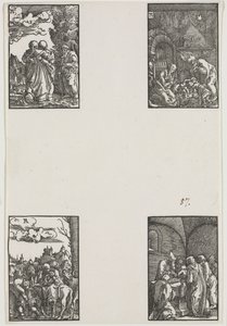 Ihmisen lankeemus ja lunastus, n. 1515. tekijältä Albrecht Altdorfer