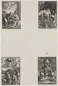 Ihmisen lankeemus ja lunastus, n. 1515. tekijältä Albrecht Altdorfer