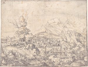 Suuri maisema vesimyllyllä tekijältä Albrecht Altdorfer