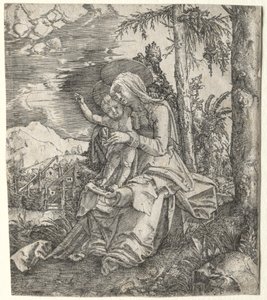 Neitsyt maisemassa tekijältä Albrecht Altdorfer
