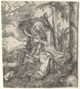 Neitsyt maisemassa, n. 1515. tekijältä Albrecht Altdorfer