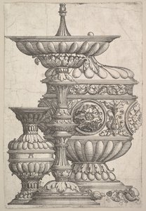 Kolme tyylikästä alusta valkoisella taustalla, n. 1525. tekijältä Albrecht Altdorfer