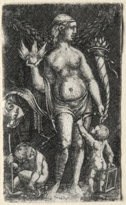 Venus kahden kupidon välissä, 1520. tekijältä Albrecht Altdorfer