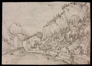 Sarmingstein Tonavan rannalla tekijältä Albrecht Altdorfer
