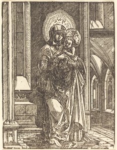 Neitsyt ja lapsi kirkossa tekijältä Albrecht Altdorfer