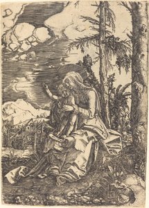 Neitsyt maisemassa tekijältä Albrecht Altdorfer