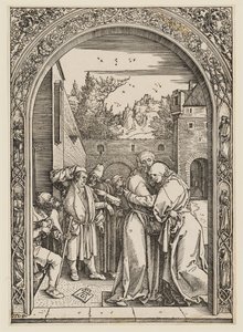Anna ja Joakim Kultaisen portin alla tekijältä Albrecht Dürer
