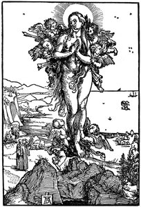 Maria Magdalenan taivaaseenastuminen, 1507-1510, 1936 tekijältä Albrecht Dürer