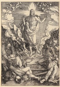 Kristuksen ylösnousemus, sivu 12 sarjasta ”Suuri passio” tekijältä Albrecht Dürer