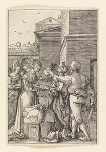 Johannes Kastajan pään mestaus tekijältä Albrecht Dürer