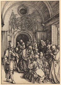Kristuksen ympärileikkaus, sarjan ”Marian elämä” sivu 11 tekijältä Albrecht Dürer