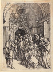 Kristuksen ympärileikkaus, sarjan ”Marian elämä” sivu 11 tekijältä Albrecht Dürer