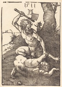 Kain tappaa Abelin, 1511. tekijältä Albrecht Dürer