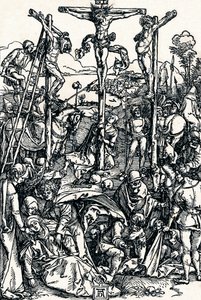 Golgata ja kolme ristiä, 1504 1906 tekijältä Albrecht Dürer
