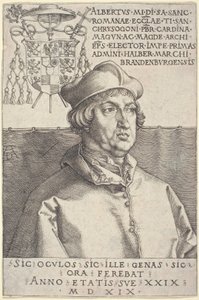 Cardinal Albrecht Brandenburgista ("Pieni kardinaali") tekijältä Albrecht Dürer