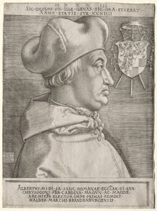Cardinal Albrecht Brandenburgilainen - Suuri lautanen, 1523. tekijältä Albrecht Dürer