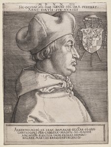 Cardinal Albrecht Brandenburgilainen - Suuri lautanen tekijältä Albrecht Dürer