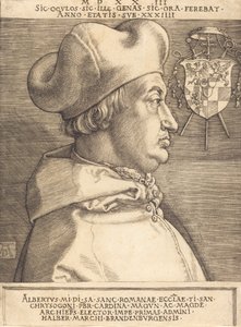 Cardinal Albrecht Brandenburgilainen Suuri kardinaali, 1523. tekijältä Albrecht Dürer