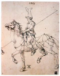 Cavalier Lancen kanssa, 1502 tekijältä Albrecht Dürer