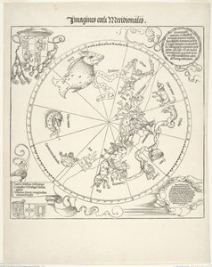 Eteläisen taivaan taivaallinen kartta (Imagines coeli meridionalis) tekijältä Albrecht Dürer