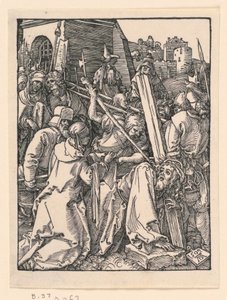 Kristus kantaa ristiä, Pikku Passion -sarjasta tekijältä Albrecht Dürer