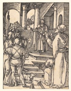 Kristus Pilatuksen edessä, sarjasta "Pieni passio" tekijältä Albrecht Dürer