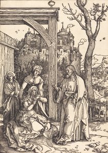 Kristus lähtee äidiltään, n. 15041505. tekijältä Albrecht Dürer
