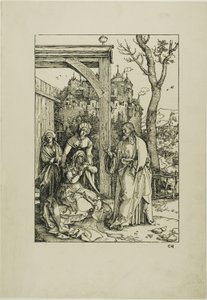 Kristus jättää äitinsä, Neitsyen elämästä tekijältä Albrecht Dürer