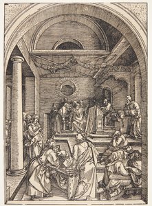 Kristus lääkäreiden joukossa tekijältä Albrecht Dürer